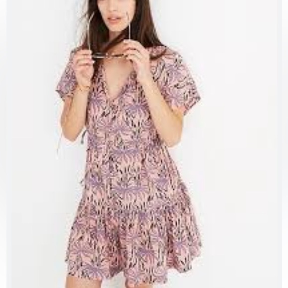 Madewell Button Front Tiered Shirt Dress - Picture 4 of 12